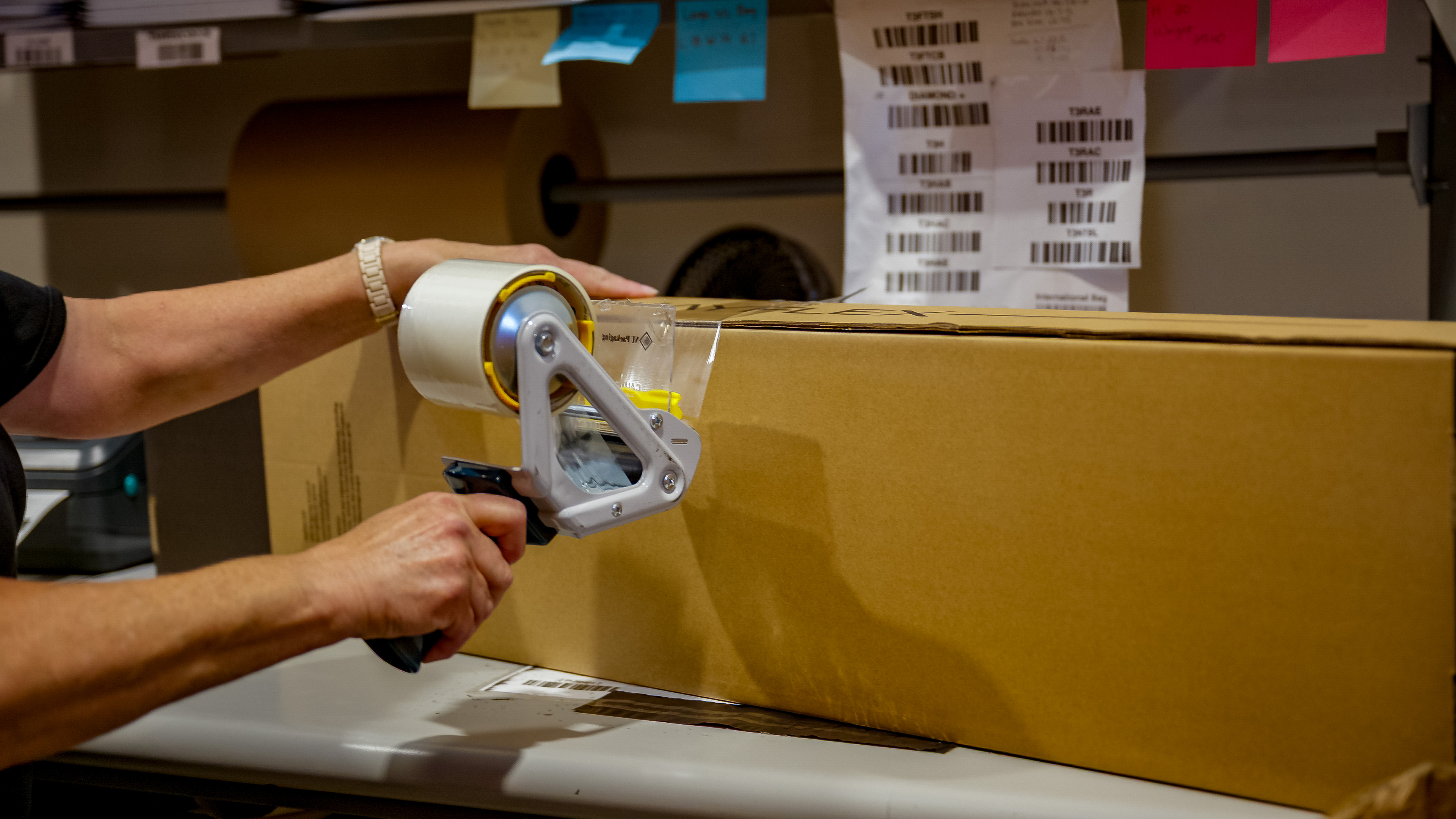 Sealing a carton for shipment